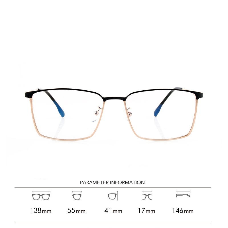 Gọng Kính Vuông Bằng Titan Siêu Nhẹ Thoải Mái Thay Thế Cho Nam Và Nữ PT047