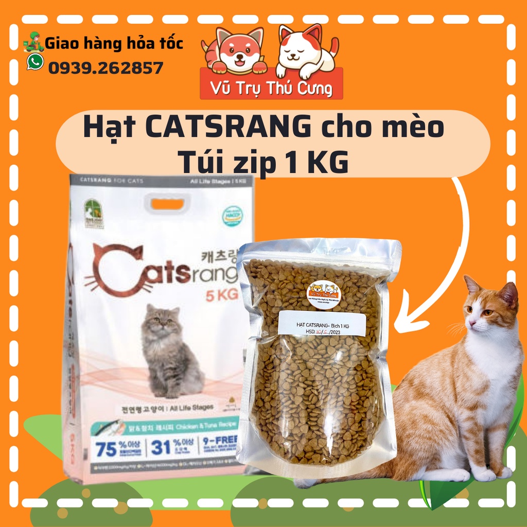 Thức ăn hạt cho mèo Catsrang Hàn Quốc 1Kg