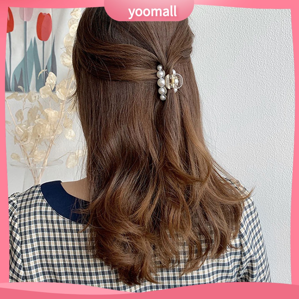 Kẹp Tóc Càng Cua Đính Ngọc Trai Giả Thời Trang Dành Cho Nữ