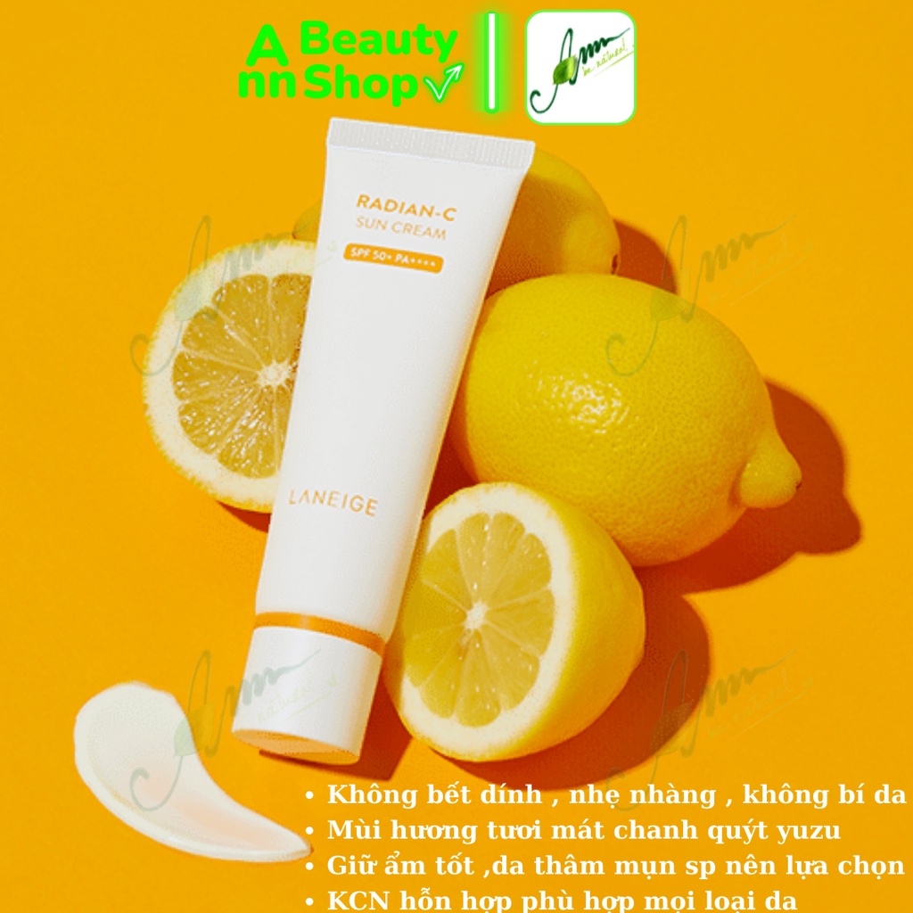 Kem chống nắng LANEIGE Radian-C SPF50+ PA++++ FULLSIZE 50ML