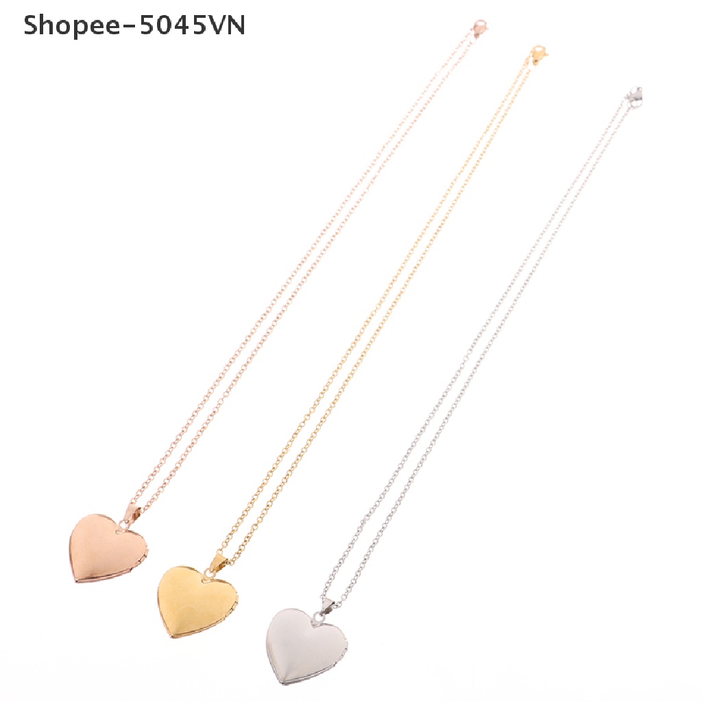 [rain] Vòng cổ Mặt Khung Ảnh Trái Tim Mở Được Cho Nam Và Nữ