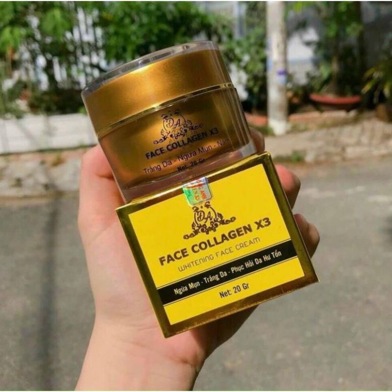 Kem Face Collagen X3 Dưỡng Trắng Da Mặt 20g.