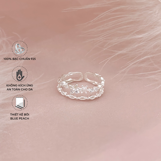 Nhẫn Tay Bạc Blue Peach Butterfly NT431