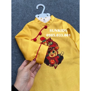 Áo dài cách tân bé trai Beemo VÀNG múa lân
