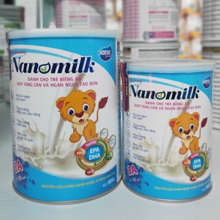Sữa Nanomilk BA giúp cho trẻ biếng ăn tăng cân, ngăn ngừa táo bón