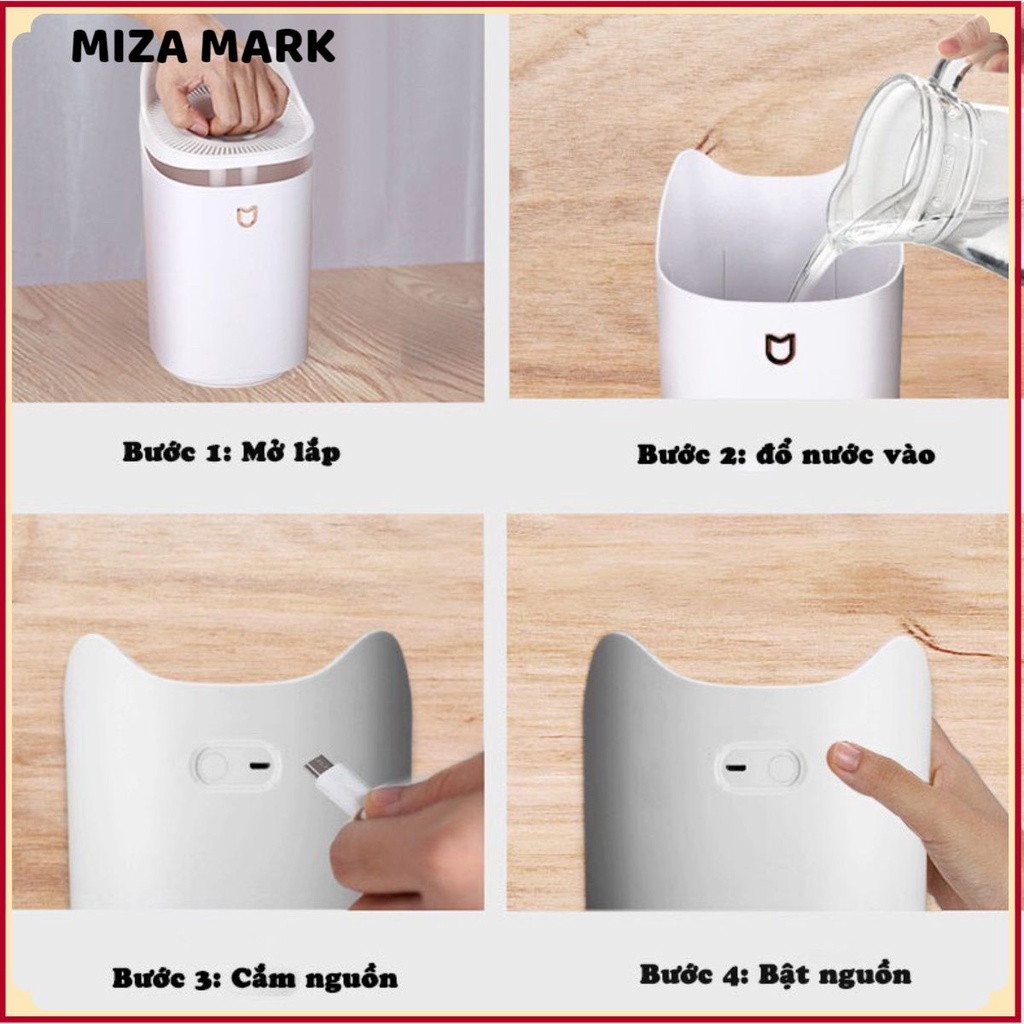 Máy phun sương cao cấp K7, máy tạo độ ẩm không khí, làm mát không khí, dung tích 3 lít, cổng cắm USB tiện lợi