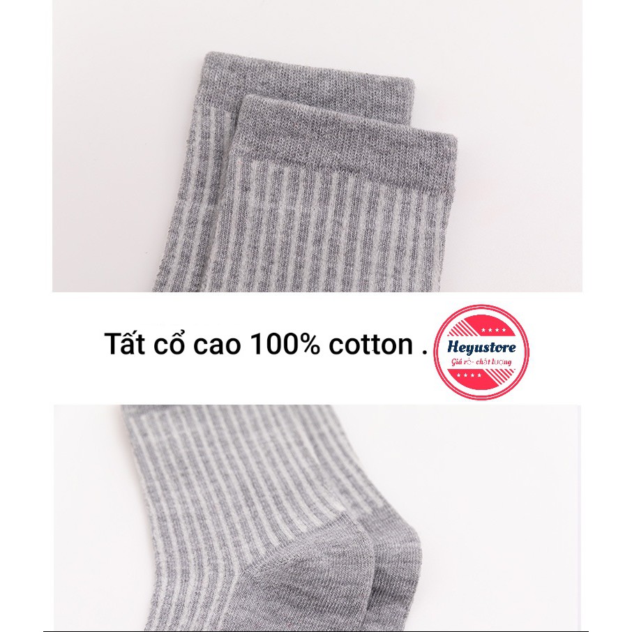 [ Combo 2 đôi Vớ Unisex cao cổ ] Tất Vớ nam nữ đẹp cổ cao ulzzang Hàn quốc Phong Cách Vintage