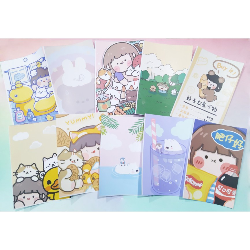 Decal dán máy tính hoppang roro jump DCMT5 mongmong ngựa thần meater ball unicorn hoạt hình cute