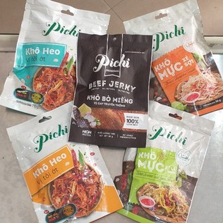 Pichi khô Heo/Mực/Bò Các Vị Gói 50g/100g