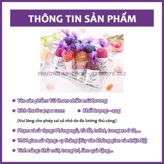 Túi Thơm Thiên Nhiên Nhiều Mùi Hương Khử Mùi Ẩm Mốc - Treo Phòng, Treo Tủ Quần Áo, Tủ Giày Dép, Xe Ô Tô