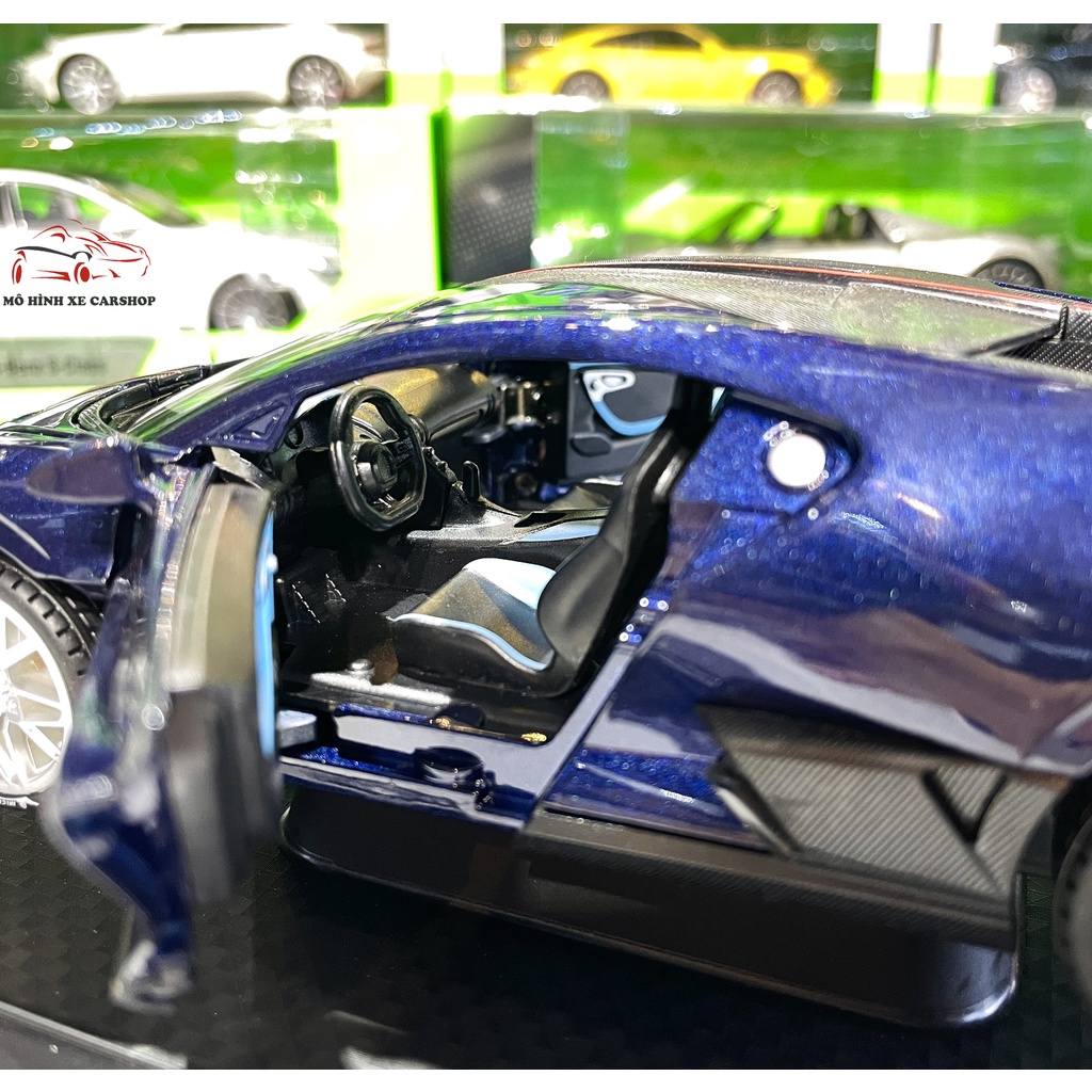 Xe mô hình sắt siêu xe Bugatti Divo tỉ lệ 1:22 hãng Jiaye màu xanh