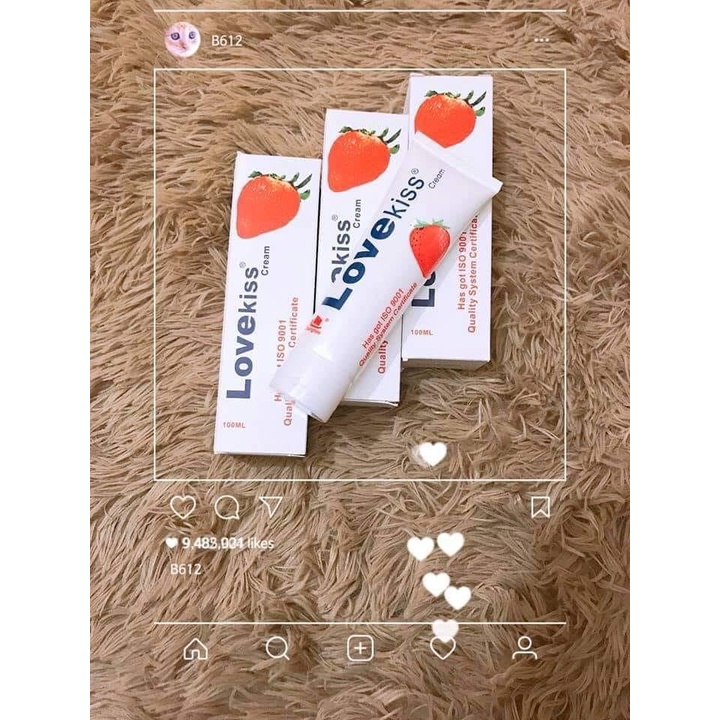 Gel bôi trơn Lovekiss hương Dâu 100ml
