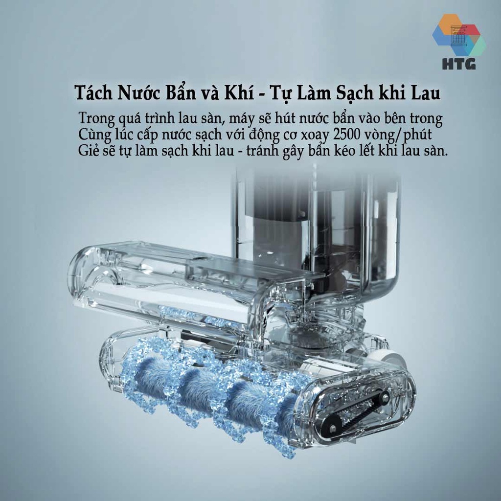 Máy lau nhà hút bụi Sawadaki FG3616 công nghệ mới 3 trong 1, tự động giặt giẻ 4s, nâng cấp lực hút 15000Pa, đa dạng sàn