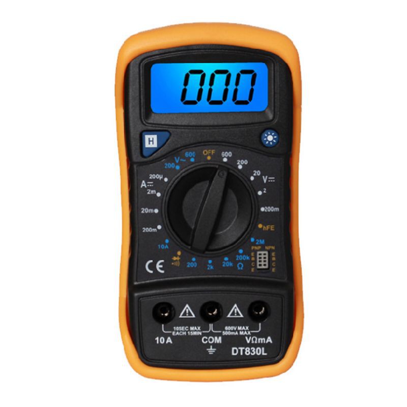 DT850L Handheld Digital Multimeter LCD Display 1999 Counts AC/DC Tester Ammeter