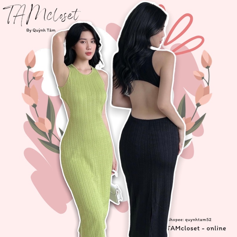 Đầm body cut out lưng - TK996 ( Hoả tốc HCM - hình thật 100% )