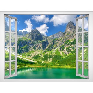 Tranh dán tường cửa sổ HD Cảnh đẹp thiên nhiên CS-0410 KT 80 x 60 cm