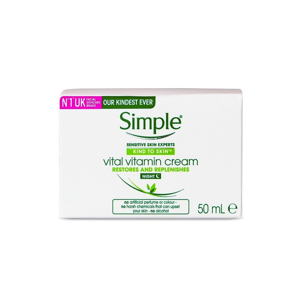 [Mã COS1904 giảm 8% đơn 300K] [Chuẩn Auth] Kem dưỡng ẩm Cho Da Ban Đêm Simple Kind To Skin Vital Vitamin Night 50ml | BigBuy360 - bigbuy360.vn