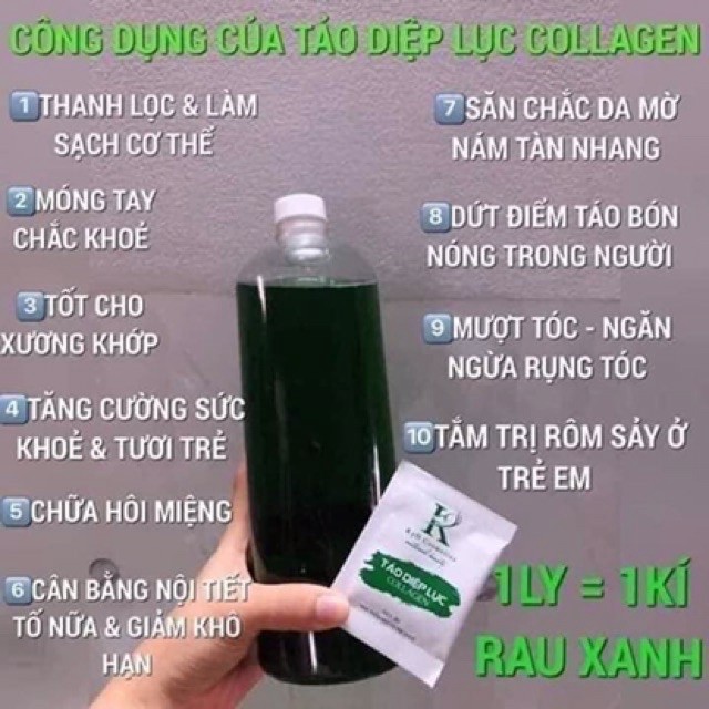 [SALE] Tảo Diệp Lục Collagen hộp 30 gói