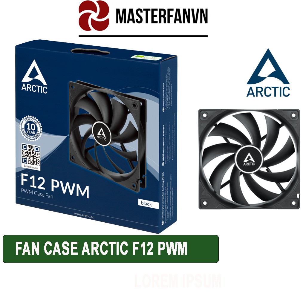 Quạt Fan Case 12cm Arctic F12 PWM PST CHÍNH HÃNG - Sản phẩm cao cấp, độ ồn thấp