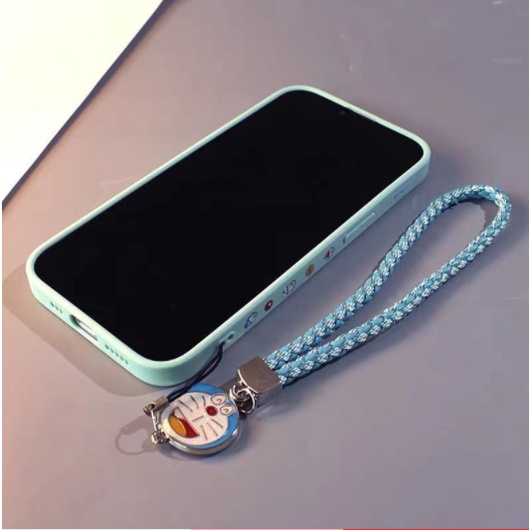 Ốp Điện Thoại Hình Doraemon Có Dây Đeo Cho IPhone 13 Pro Max case IP 13 12 11 Pro Max 7 8 Se3 2022 3th