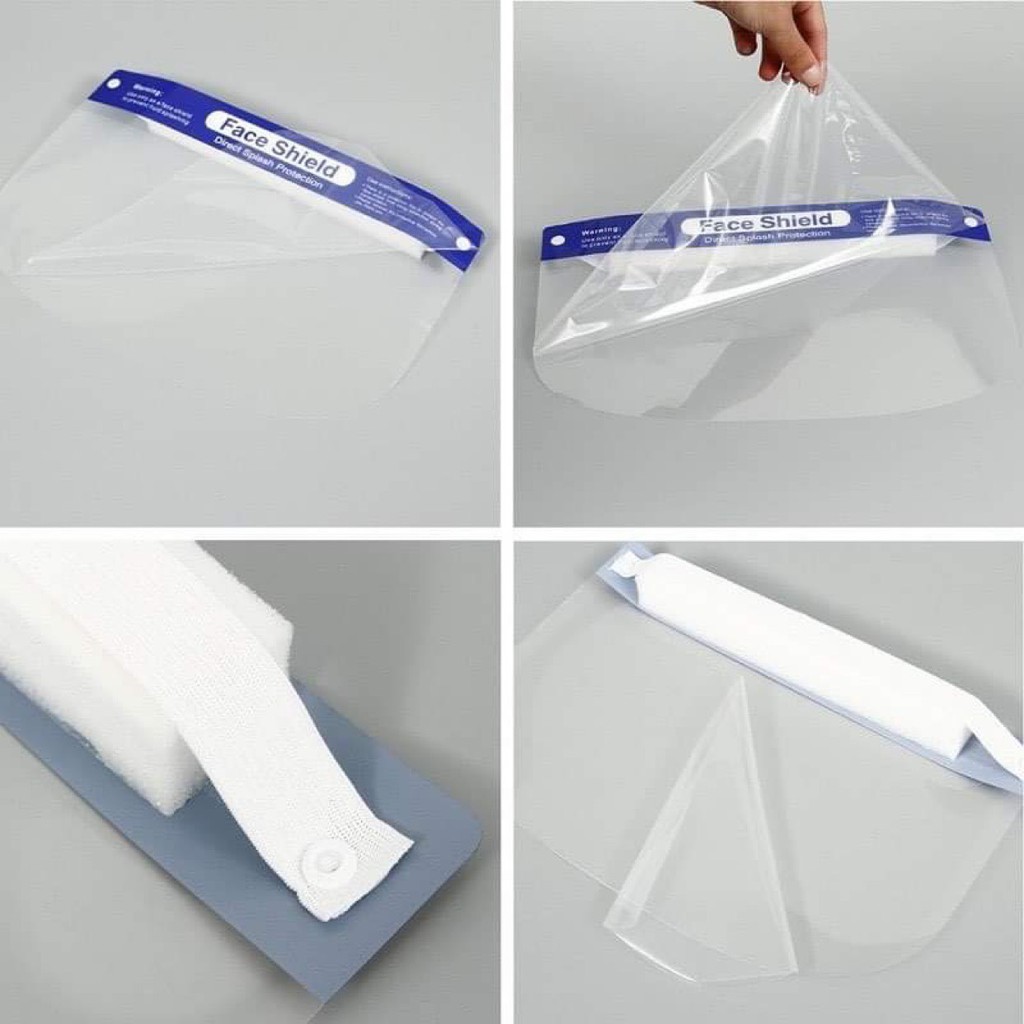 [ Chuyên Sỉ ] Tấm chắn chống giọt bắn trong suốt nhựa PET - Face Shield Mask | BigBuy360 - bigbuy360.vn