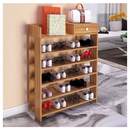 Kệ Giày Bằng Gỗ 5 Tầng Có Ngăn Kéo