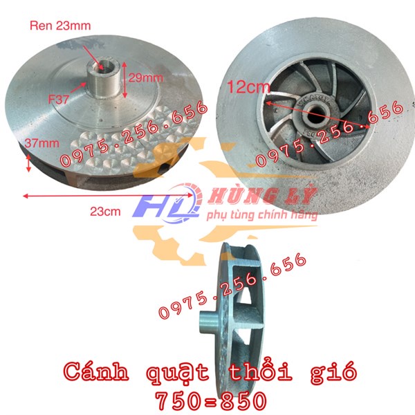 Cánh quạt thổi gió 750=850 phụ tùng máy nghiền sát phụ tùng máy nông nghiệp phụ tùng Hùng Lỳ