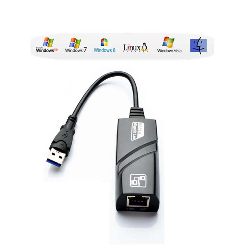 GLENES 10/100/1000 Mbps Network Adapter Gigabit Cable Connector Network card Wired Single Driver Free Ethernet LAN USB 3.0 RJ45 Ethernet Adapter/Multicolor