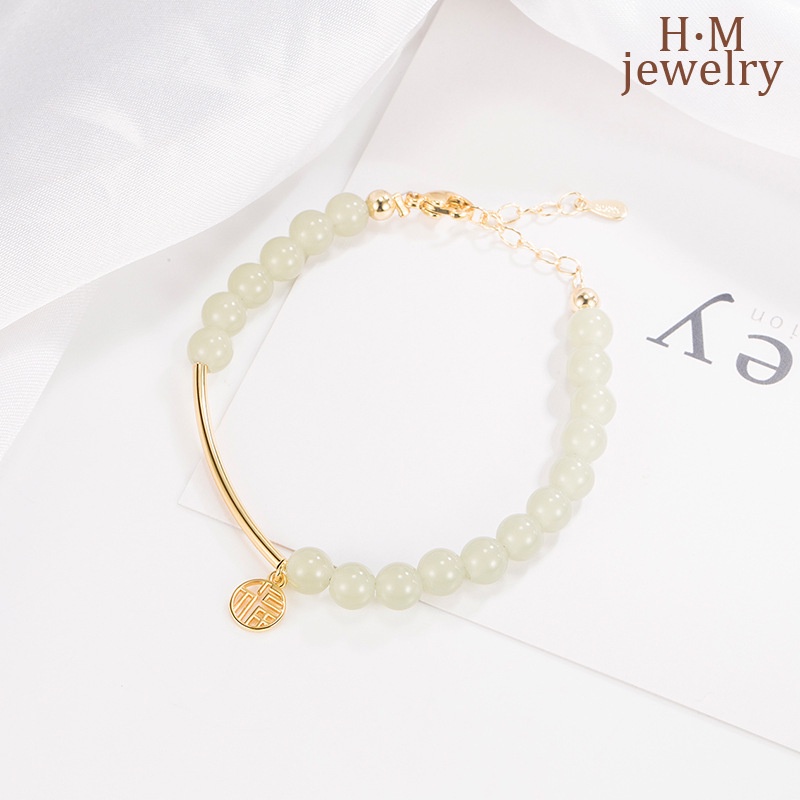 Vòng Tay May Mắn Xâu Hạt Tròn Mang Lại May Mắn