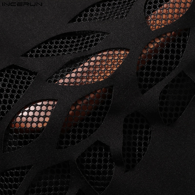 Áo thun INCERUN tay ngắn cổ tròn mềm mại thời trang cá tính cho nam