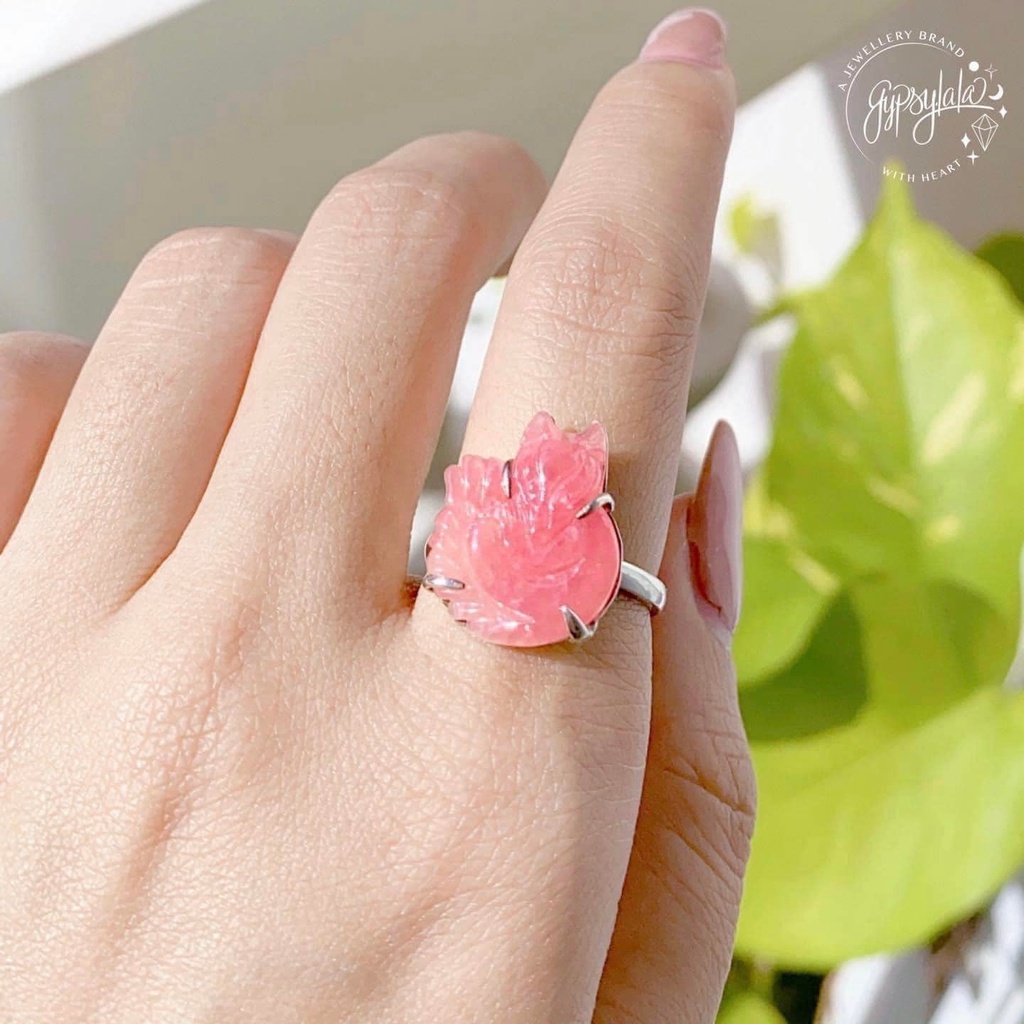 Nhẫn Hồ Ly Đá Đào Hoa Trơn SP003881 Gypsy.lala