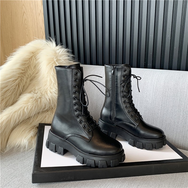 Giày cổ cao chất da boots bốt ngầu tiktok đi phố event dạo tiệc 2021 trendy chất đẹp tốt xịn xò