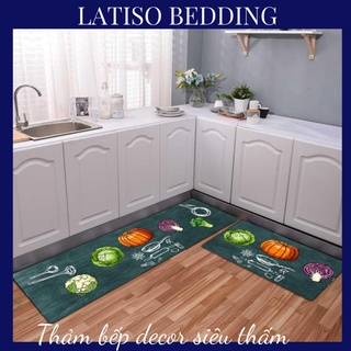 Thảm bếp dài cao cấp chống trượt đẹp 3d latiso tb002