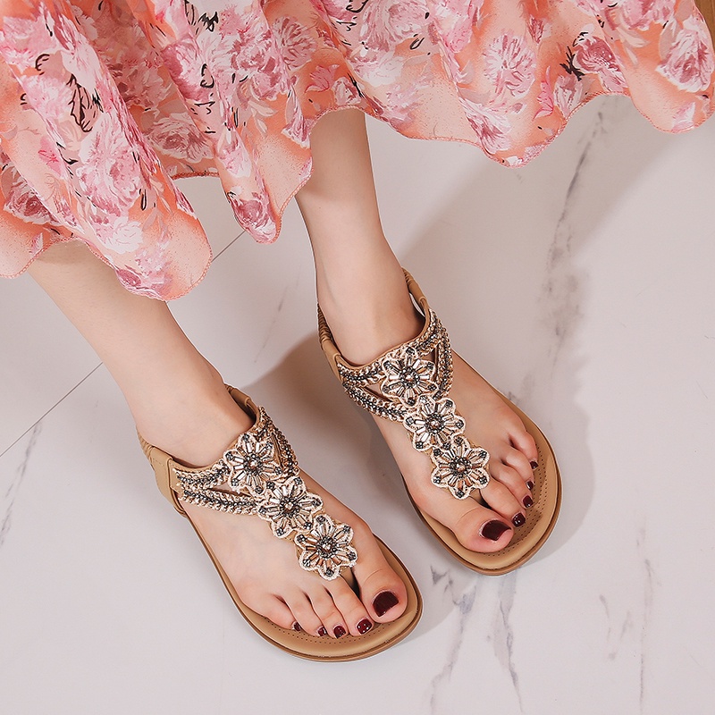 Xăng đan Da Mềm Chống Trượt Mũi Tròn 3.5cm Thời Trang Cho Nữ