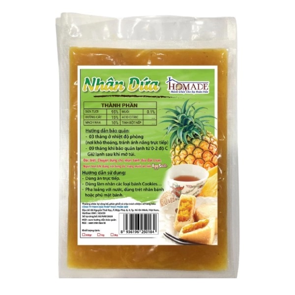 Nhân bánh dứa sên sẵn nhãn xanh 1kg