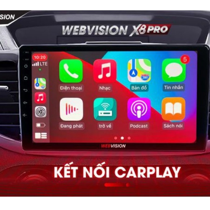 Màn hình DVD android cho ô tô, Webvision DVD X8pro, điều khiển bằng giọng nói, ROM 64GB | WebRaoVat - webraovat.net.vn