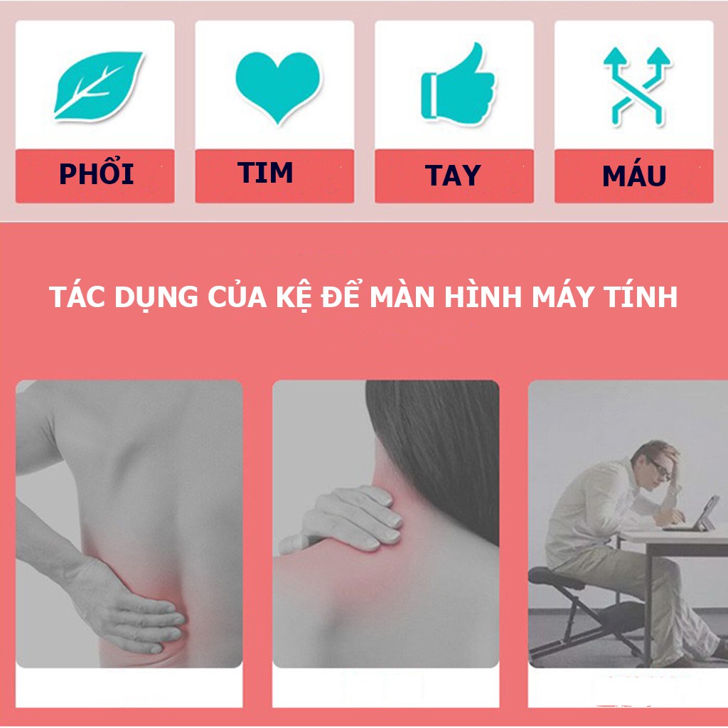 Kệ màn hình máy tính nhiều màu sắc có lựa chọn kèm giá sách tiện lợi ( dễ dàng lắp đặt )