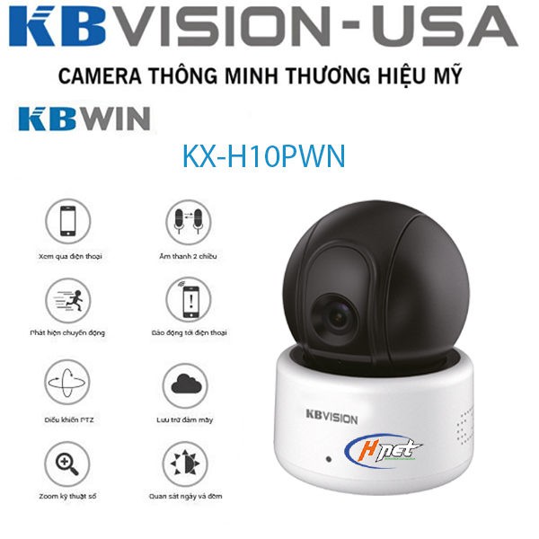 Camera IP Dome hồng ngoại không dây 1.0 Megapixel KBVISION KX-H10PWN