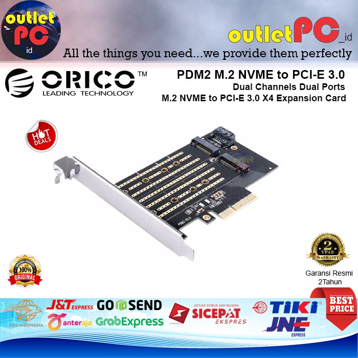 Thẻ Mở Rộng Orico Pdm2 M.2 Nvme Sang Pci-E 3.0 X4