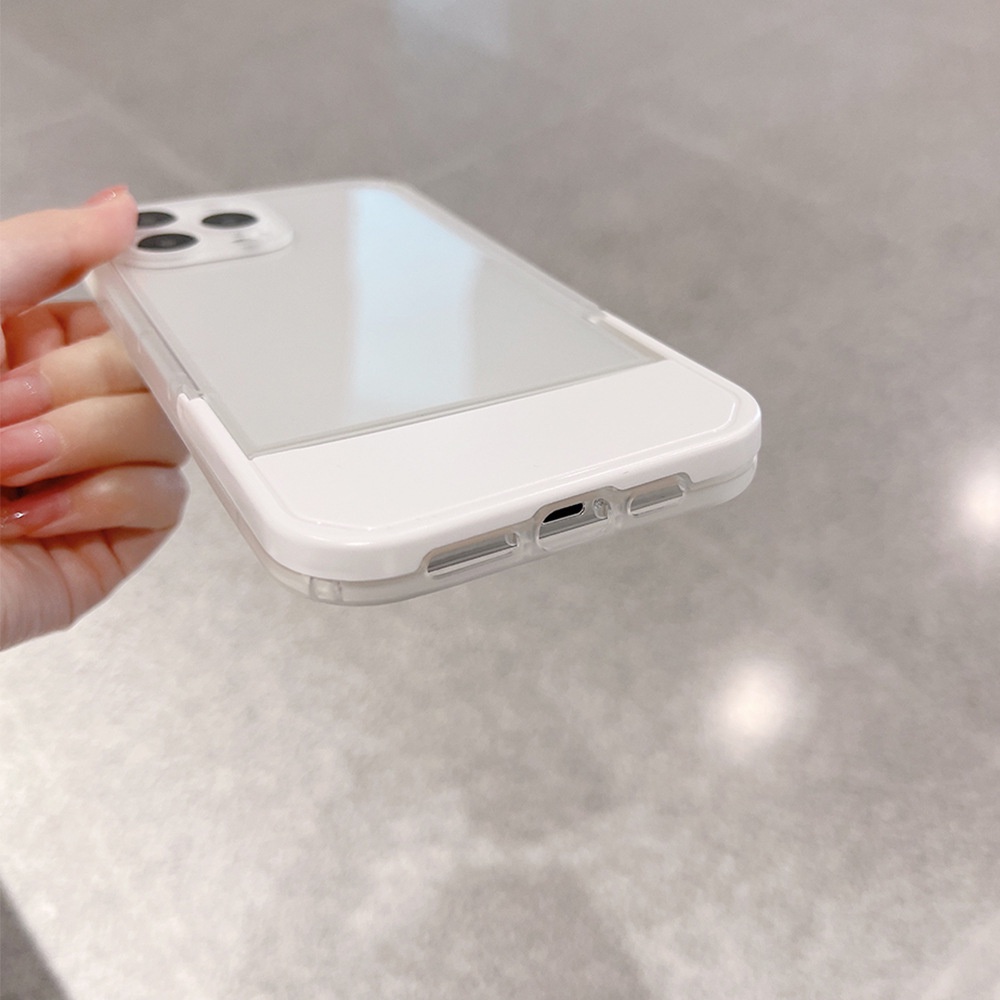 Ốp Điện Thoại Silicon tpu Trong Suốt Có Giá Đỡ Cho iphone 11 12 13 pro max mini XR XS 7 8 plus