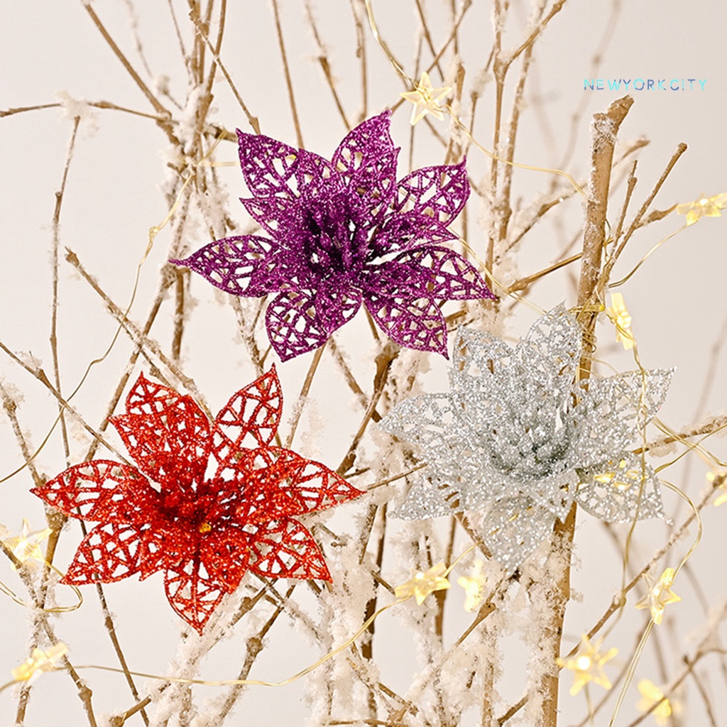 Túi 6 Hoa Treo Trang Trí Giáng Sinh Chống Mài Mòn