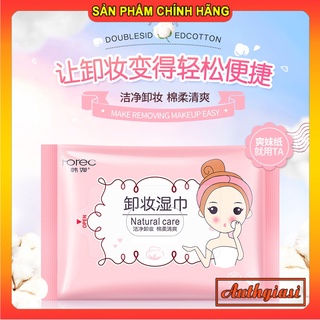 Khăn giấy tẩy trang Rorec Natural Care 25 tờ tiện dụng