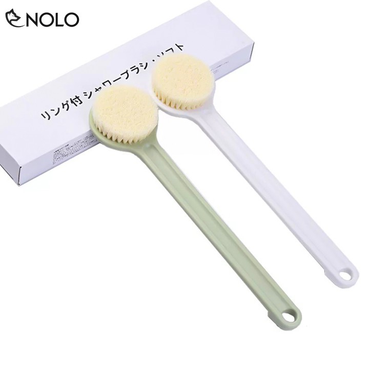 Bộ Cây Bông Tắm Chà Lưng Tẩy Tế Bào Chết Massage Muji Model MJ01 Thân Dài 35cm Tặng Kèm Móc Dán Tường Siêu Chắc