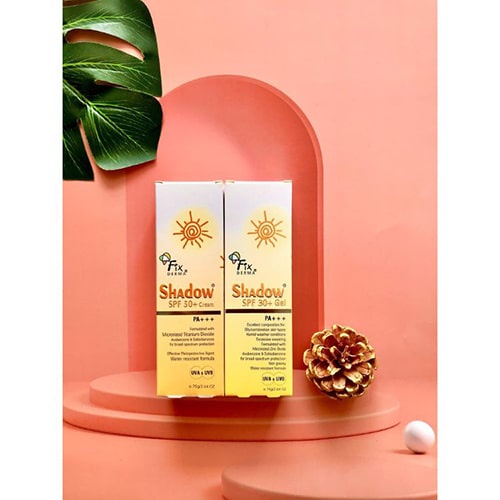 Kem chống nắng Fixderma Shadow SPF 50+ Cream  và KCN fixderma kem chống nắng  SPF 30+ Gel