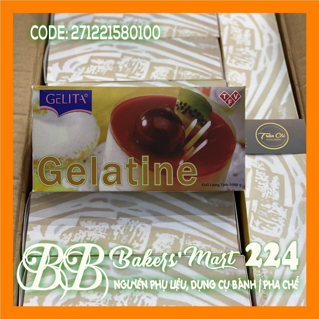 Gelatine lá GELITA TFV - Hộp NGUYÊN 1kg