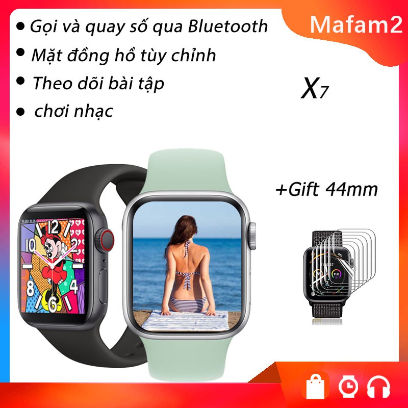 IWO X7 Smart Watch Bluetooth Call 1.54&quot; Screen Fitness Tracker Apple Watch Series 5 44mm Smartwatch PK t500 FT50