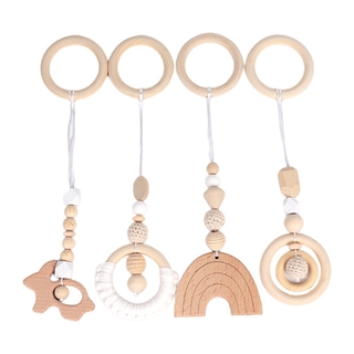 Set 4 Đồ Chơi Gỗ Treo Xe Đẩy Em Bé