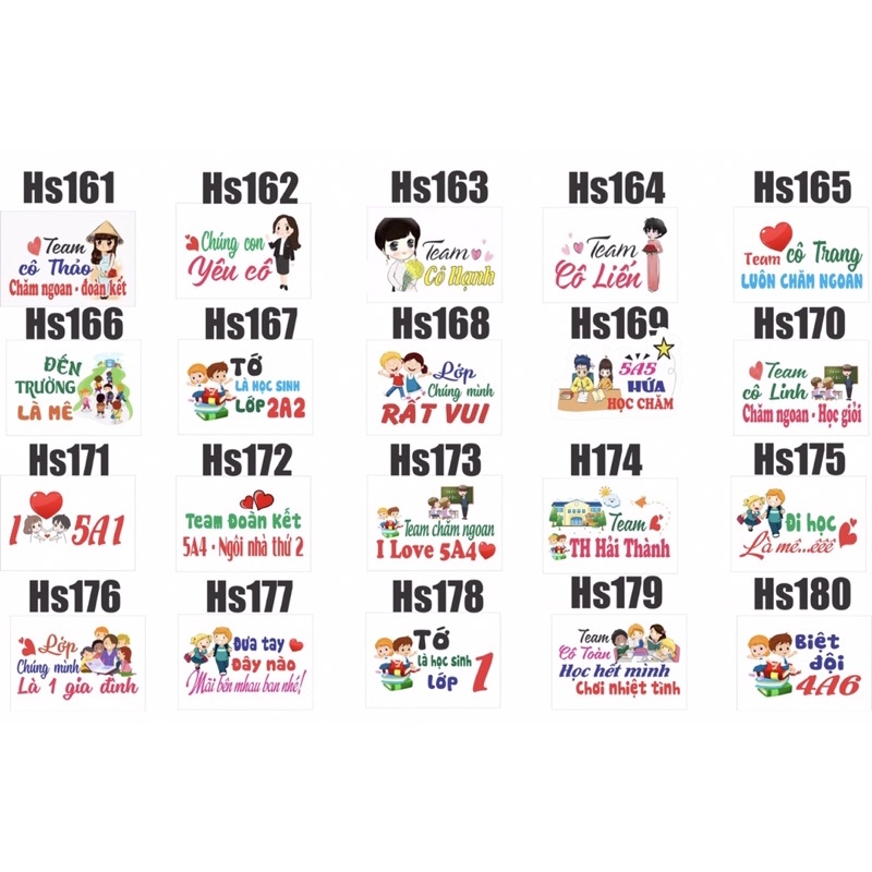 Hashtag check in cho học sinh mầ non, tiểu học, ... link 2