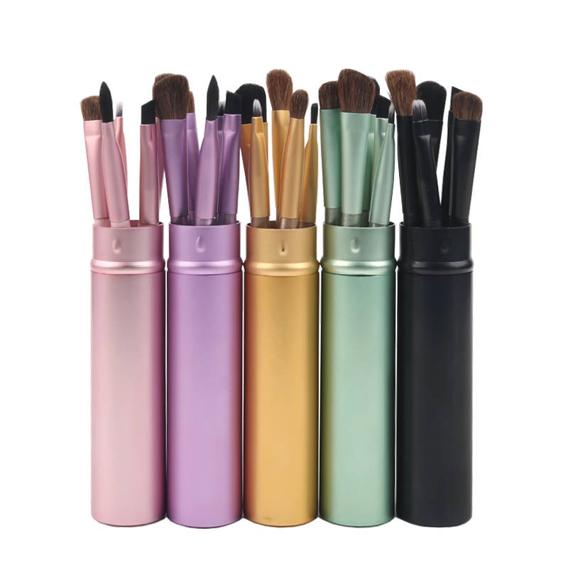 5 Bàn chải trang điểm Bàn chải phấn mắt Bộ bàn chải maxi Tube Nhôm cầm tay đầy đủ các công cụ trang điểm không mất tó | BigBuy360 - bigbuy360.vn