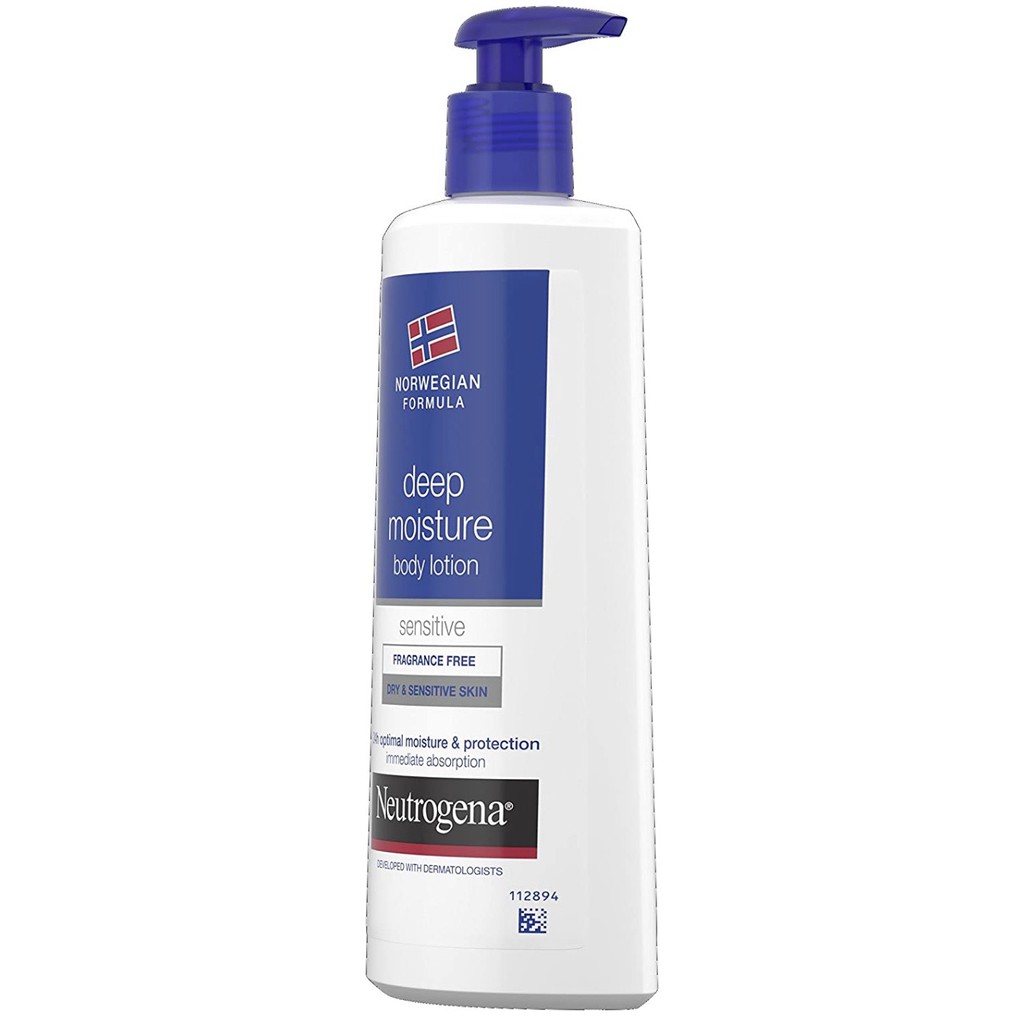 Kem dưỡng ẩm cho da khô và nhạy cảm Neutrogena Norwegian Formula Deep Moisture Body Lotion Sensitive 400ml
